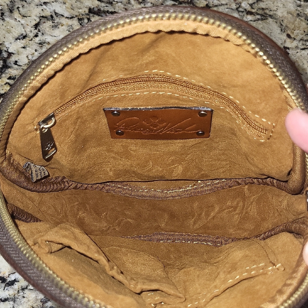 Patricia Nash Round Scafati Crossbody Golden Rustic Forest - Picture 4 of 13